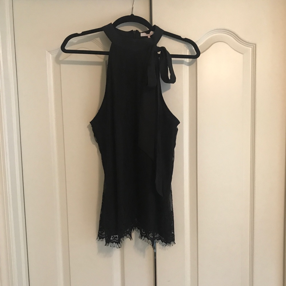 Parker Tie Neck Sleeveless Blouse NWT Size M